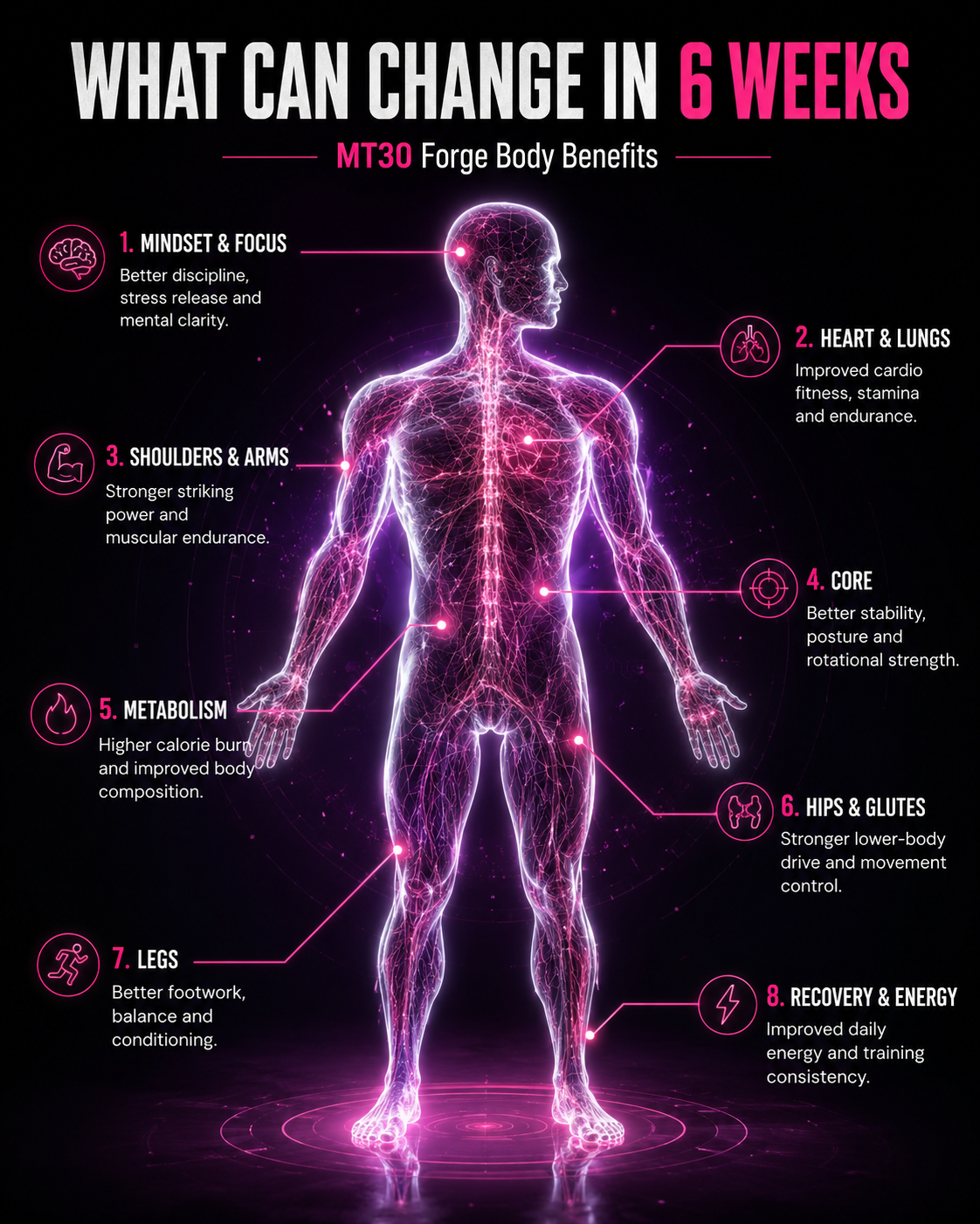 MT30 Forge body changes and fitness benefits over six weeks